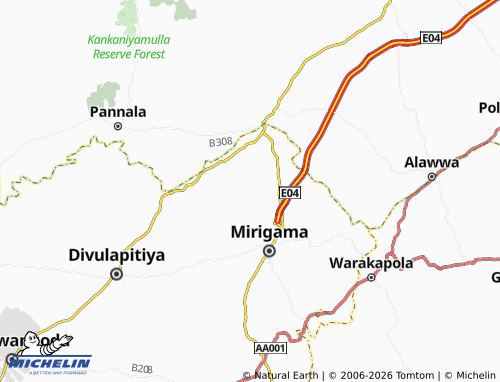 MICHELIN-Landkarte Maladeniya - ViaMichelin
