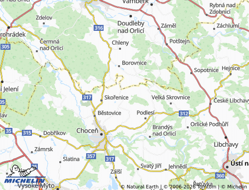 Mappa MICHELIN Koldín - ViaMichelin