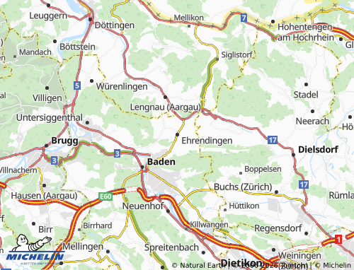 Mapa MICHELIN Ehrendingen - ViaMichelin