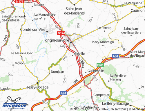 MICHELIN Giéville map - ViaMichelin