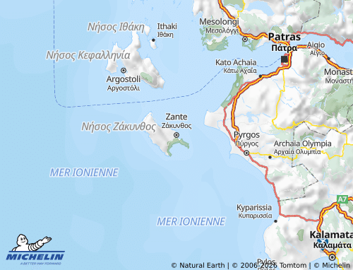 Mapa MICHELIN Zakynthos - ViaMichelin