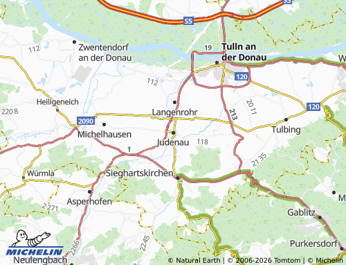 MICHELIN Judenau-Baumgarten map - ViaMichelin