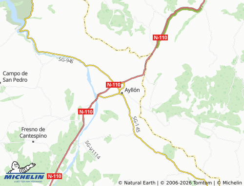 MICHELIN Ayllón map - ViaMichelin