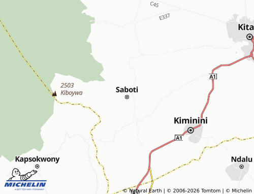 Mappa MICHELIN Saboti - ViaMichelin