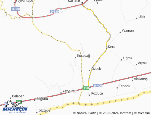 Kaart MICHELIN Kocadağ - ViaMichelin