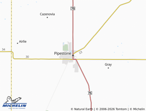 Mapa MICHELIN Pipestone - ViaMichelin