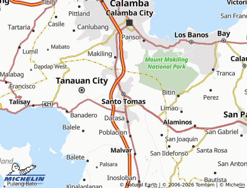 MICHELIN Santo Tomas map - ViaMichelin