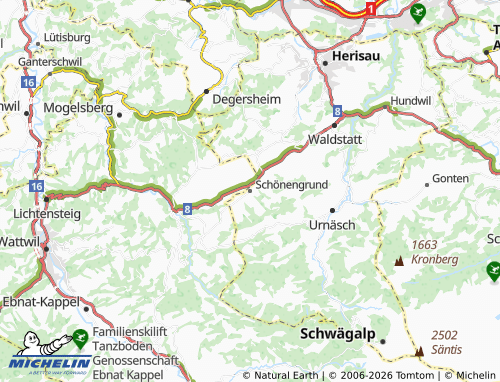 MICHELIN-Landkarte Schönengrund - ViaMichelin