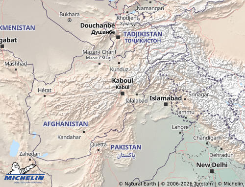 Mappa MICHELIN Afghanistan - ViaMichelin