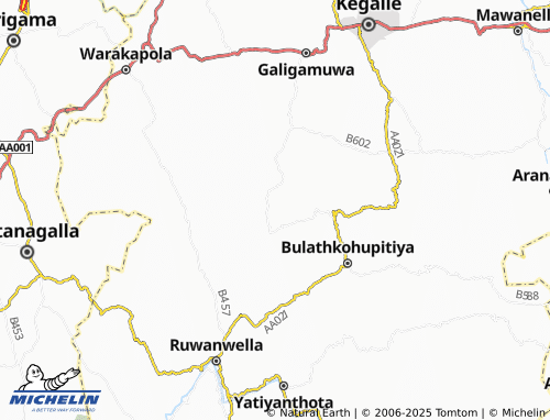 MICHELIN Kurunegoda map - ViaMichelin