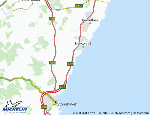 Carte MICHELIN Muchalls - ViaMichelin