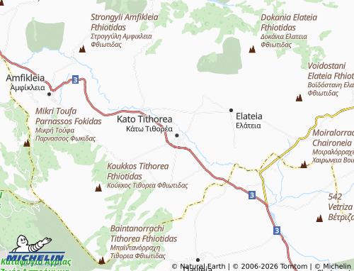 MICHELIN Kato Tithorea map - ViaMichelin