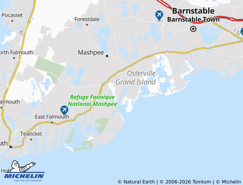 Mappa MICHELIN Mashpee Neck - ViaMichelin