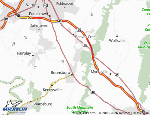 Mappa MICHELIN Mapleville - ViaMichelin