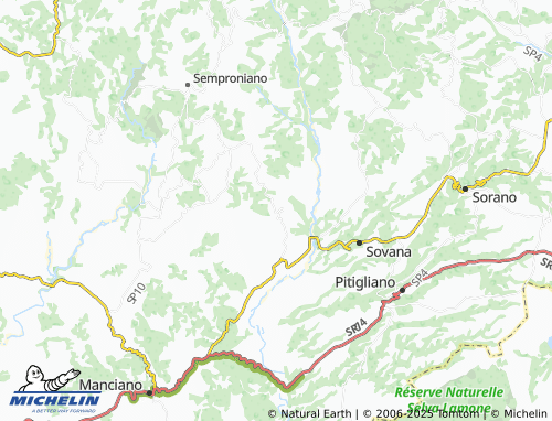 MICHELIN San Martino sul Fiora map - ViaMichelin