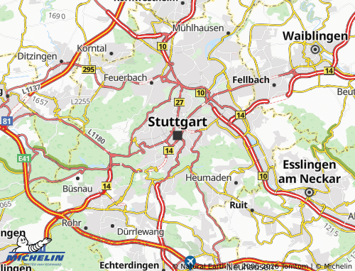 Mapa MICHELIN Stuttgart - ViaMichelin