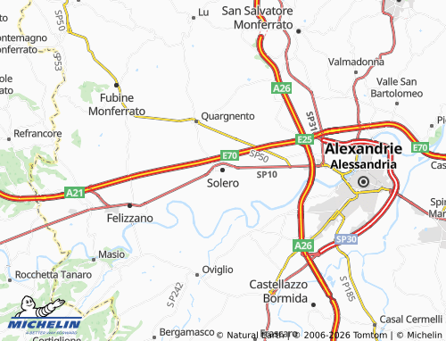 Mapa MICHELIN Solero - ViaMichelin