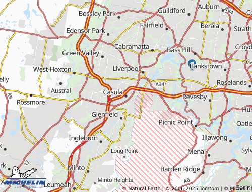 MICHELIN Casula map - ViaMichelin