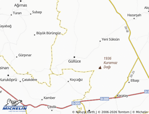 MICHELIN Güllüce map - ViaMichelin