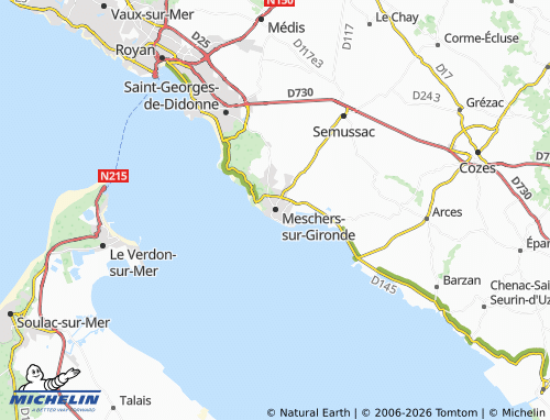 MICHELIN Meschers-sur-Gironde map - ViaMichelin