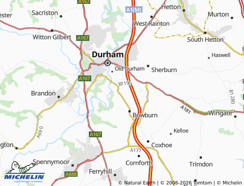 Carte MICHELIN High Shincliffe - ViaMichelin
