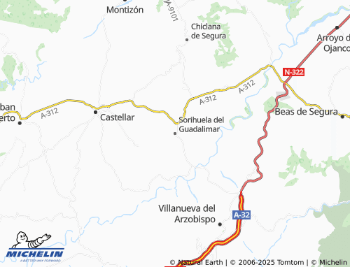 MICHELIN Sorihuela del Guadalimar map - ViaMichelin