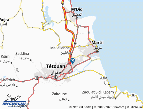 MICHELIN Mallaliyeen map - ViaMichelin