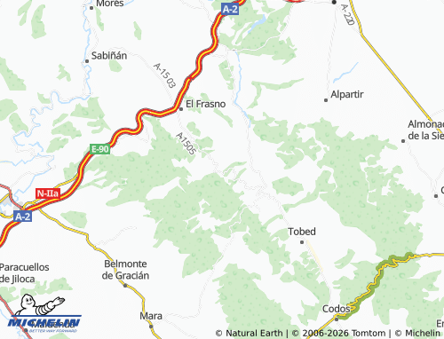 MICHELIN Inogés map - ViaMichelin