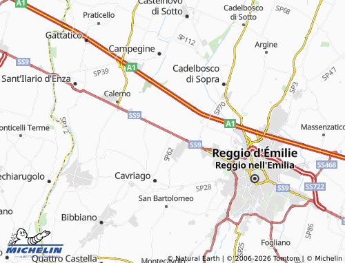 MICHELIN Cella map - ViaMichelin