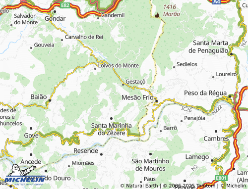 MICHELIN Candeiro map - ViaMichelin