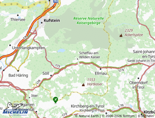 Mapa MICHELIN Scheffau am Wilden Kaiser - ViaMichelin
