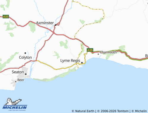 MICHELIN Uplyme map - ViaMichelin