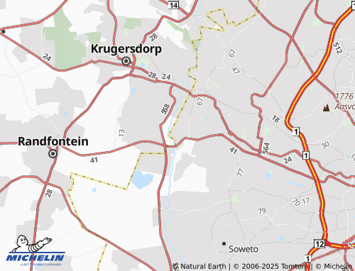 MICHELIN Witpoortjie Extension 17 map - ViaMichelin