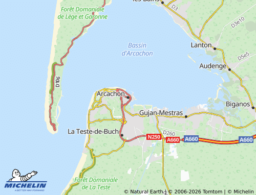 Carte MICHELIN Arcachon - ViaMichelin