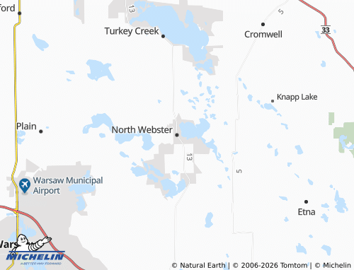 Mapa MICHELIN North Webster - ViaMichelin