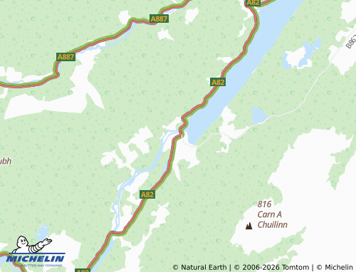 Carte MICHELIN Fort Augustus - ViaMichelin