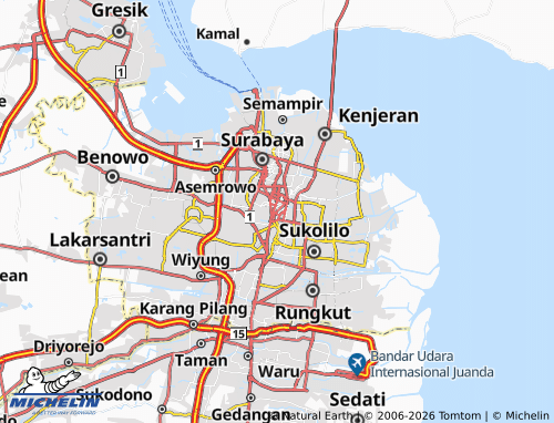 MICHELIN Embong Kaliasin map - ViaMichelin