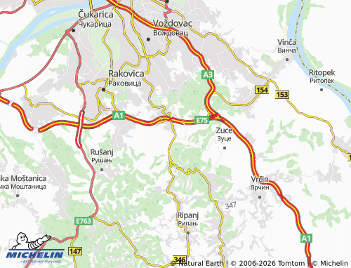 Mapa MICHELIN Beli Potok - ViaMichelin