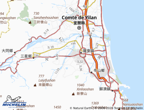 Mapa MICHELIN guang xing - ViaMichelin