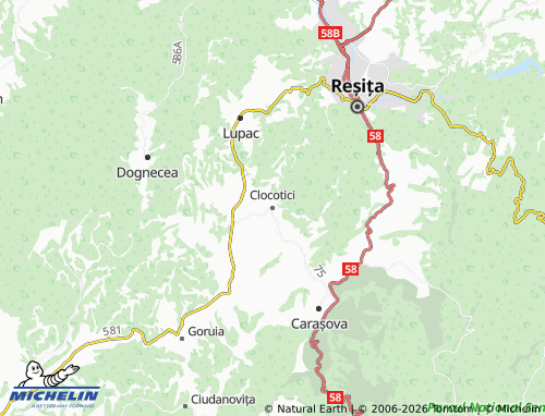 Carte MICHELIN Clocotici - ViaMichelin