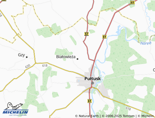 MICHELIN Białowieża map - ViaMichelin