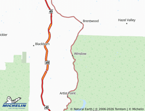 Kaart MICHELIN Winslow - ViaMichelin