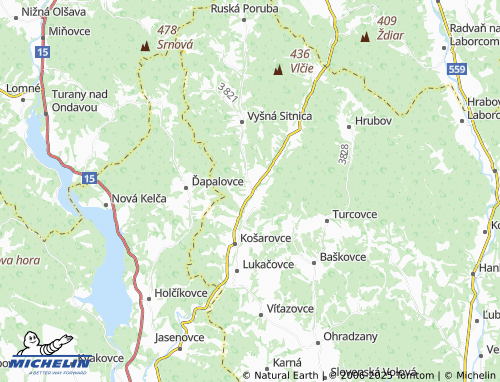 MICHELIN Nižná Sitnica map - ViaMichelin