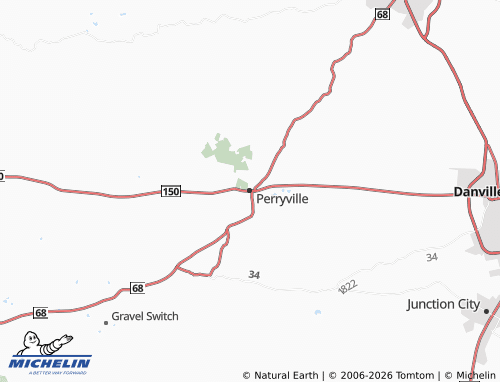 Carte MICHELIN Perryville - ViaMichelin