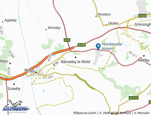 MICHELIN Barnetby le Wold map - ViaMichelin