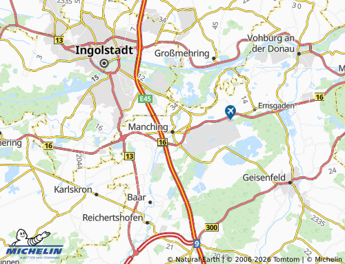 Mapa MICHELIN Manching - ViaMichelin