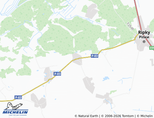 Mappa MICHELIN Ubizhychi - ViaMichelin