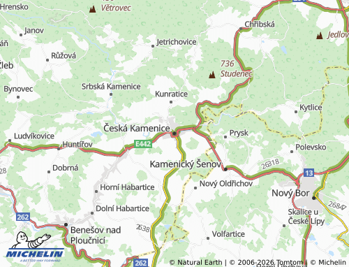 Kaart MICHELIN Česká Kamenice - ViaMichelin