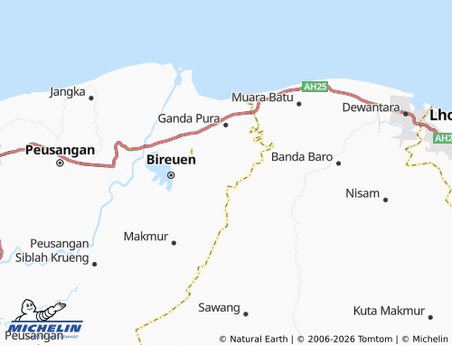 Mapa MICHELIN Blang Kubu - ViaMichelin