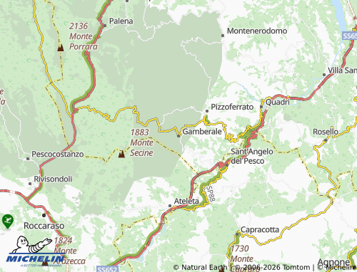 Mapa MICHELIN Gamberale - ViaMichelin